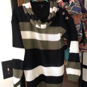 Cute knit sweater w infinity scarf